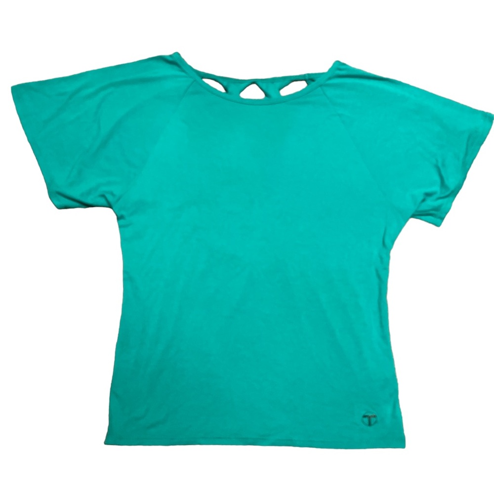 Trina Turk Recreation Lattice Back Top in Teal Size S NWOT